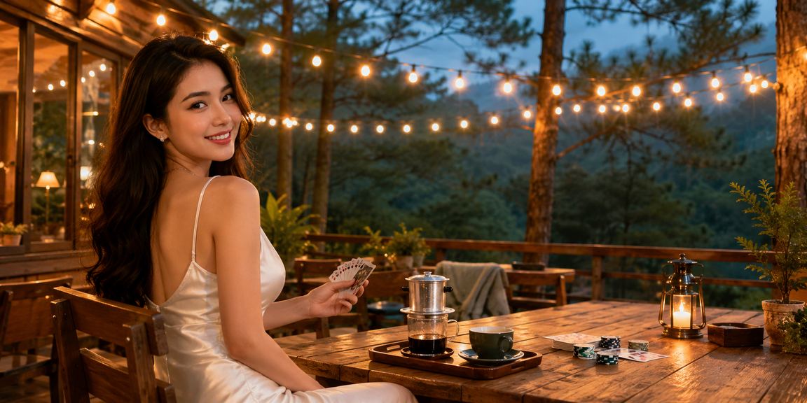 Người chơi bài tại Đà Lạt trong không gian cà phê dịp cuối tuần